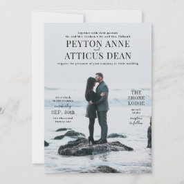 Atmosphere Vertikales Foto Hochzeitseinladung Einladung