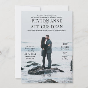 Atmosphere Vertikales Foto Hochzeitseinladung Einladung