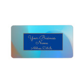 Atmospheric Aqua Blue Burnt Orange Address Label Adressaufkleber (Vorne)