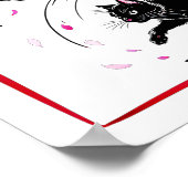 Atmospheric Cherry Blossom Cat Soccer Japenese art Poster (Ecke)