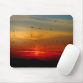 Atmospheric Sky, sunset, birds, beautiful photo Mousepad (Mit Mouse)