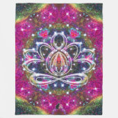 Atmospheric Zen Lotus Fleecedecke (Vorderseite)