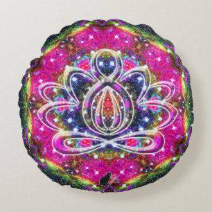 Atmospheric Zen Lotus Round Pillow Rundes Kissen