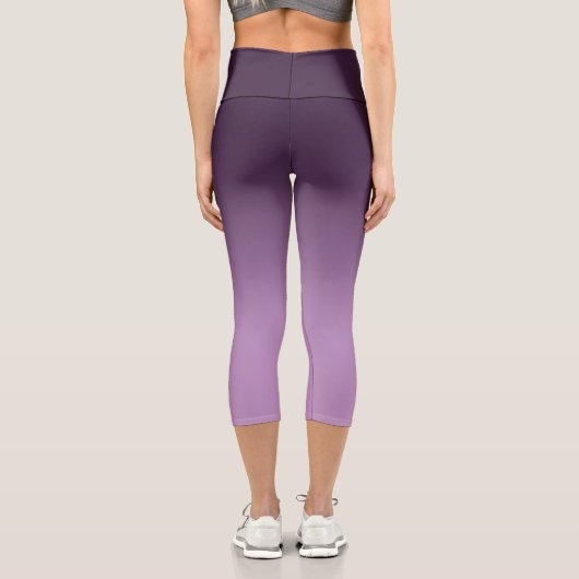 Atmung_Zone Lila Gradient Capri Leggings (Rückseite)