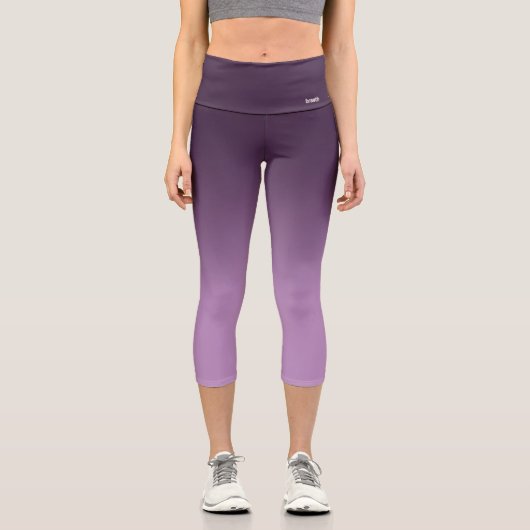 Atmung_Zone Lila Gradient Capri Leggings (Vorderseite)
