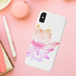 Atmungs-Regenbogen-Lotus-Linienkunst-Handyhülle Case-Mate iPhone Hülle