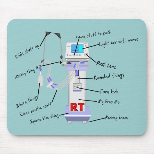 Atmungstherapeut-Geschenke Mousepad (Vorne)
