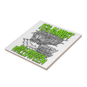 Atmungstherapeut Halloween Spinnennetz Design_ Fliese (Seite)