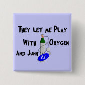 Atmungstherapeut-lustige Geschenke Button (Vorderseite)