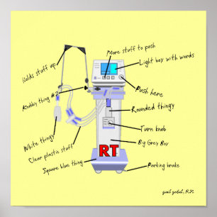 Atmungstherapeut-lustiges Plakat "die Entlüftung "