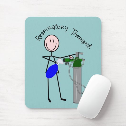 Atmungstherapeut-O2 u. Ambu-Taschen-Entwurf Mousepad (Mit Mouse)
