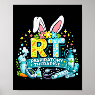 Atmungstherapeut Osterhase lustiger RT Humor  Poster