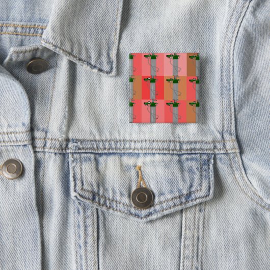 Atmungstherapeut-Rosa Popart Geschenke Button (Beispiel)