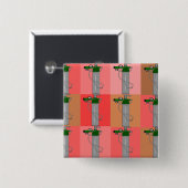 Atmungstherapeut-Rosa Popart Geschenke Button (Vorne & Hinten)