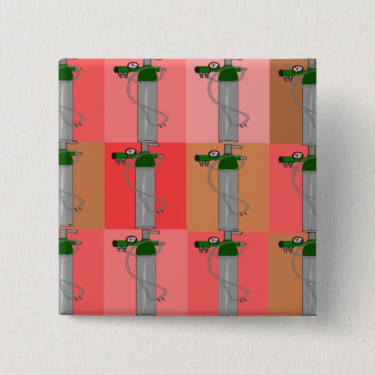 Atmungstherapeut-Rosa Popart Geschenke Button (Vorderseite)