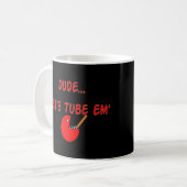 Atmungstherapeut-"Typ ließ uns Rohr Em'" Geschenke Kaffeetasse (Vorderseite Links)
