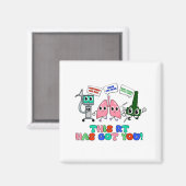 Atmungstherapeut Valentinstag-Design Lunge Magnet (Vorderseite/Rückseite)