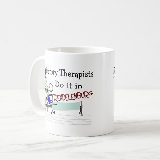 Atmungstherapeuten tun es in Trendelenburg Kaffeetasse (Vorderseite Links)