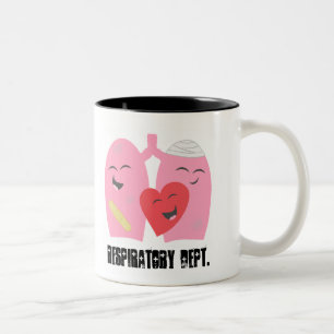 Atmungstherapie Dept. Lungs Mug Funktelegrafie Zweifarbige Tasse