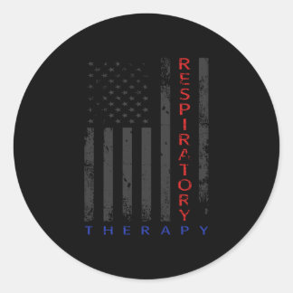 Atmungstherapie für Männer - patriotische amerikan Runder Aufkleber