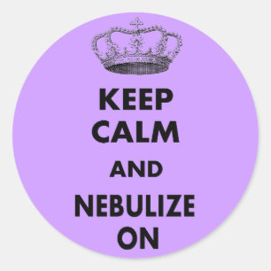 Atmungstherapie-Geschenke "behalten Ruhe und… " Runder Aufkleber