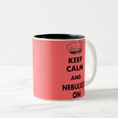 Atmungstherapie-Geschenke "behalten Ruhe und… " Zweifarbige Tasse (VorderseiteRechts)