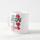 Atmungstherapie Jesus in meiner Herz-Kaffee-Tasse Kaffeetasse (Vorderseite Links)
