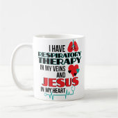 Atmungstherapie Jesus in meiner Herz-Kaffee-Tasse Kaffeetasse (Links)