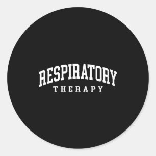 Atmungstherapie lustiger Atemtherapeut rt Runder Aufkleber