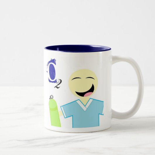Atmungstherapie-Sauerstoff-Tasse Funktelegrafie Zweifarbige Tasse (Rechts)