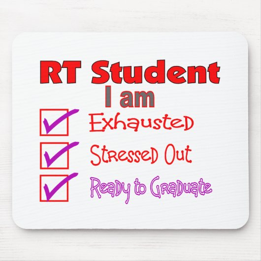 Atmungstherapie-Student--Heraus betont! Mousepad (Vorne)