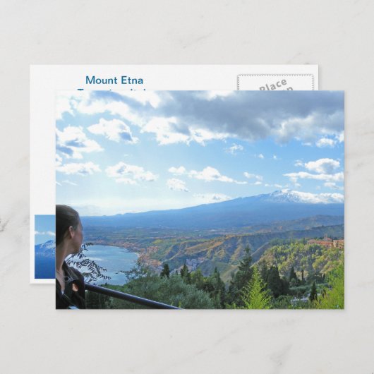 Ätna Ansicht Postkarte (Vorne/Hinten)