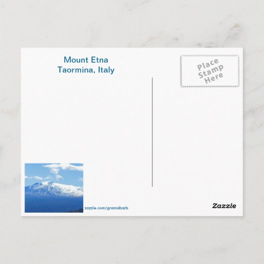 Ätna Ansicht Postkarte (Rückseite)