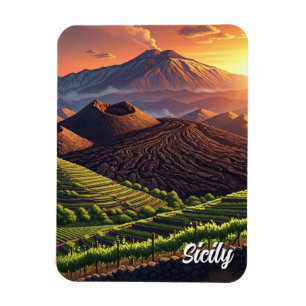 Ätna Sizilien Italien Magnet
