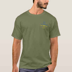 ATO Cross Tryzub Ukraine Volodymyr Zelensky Green T-Shirt