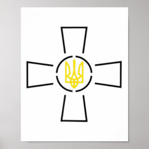 Ato Cross Tryzub Ukraine Wolodymyr Selenskyj Poster