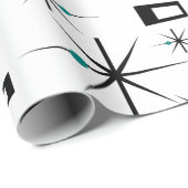 Atom Age CUSTOM FARBE Retro Geschenkpapier (Rolleneckpunkt)