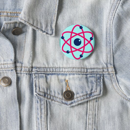 Atom-Angelegenheit! Rosa u. blaues Atom Button (Beispiel)
