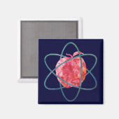 Atom Apple Magnet (Vorderseite/Rückseite)
