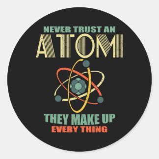 Atom Art Men Dampferzeuger Chemie Runder Aufkleber