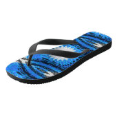 Atom Blau Badesandalen (Schrägansicht)