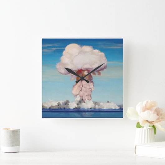 Atom Bombe Wall Clock Quadratische Wanduhr (Zuhause)