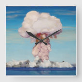 Atom Bombe Wall Clock Quadratische Wanduhr (Vorderseite)