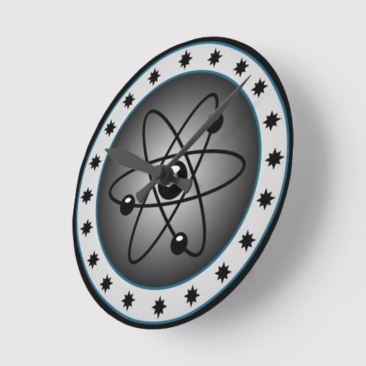 atom diagram clock runde wanduhr (Winkel)