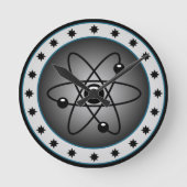 atom diagram clock runde wanduhr (Vorderseite)