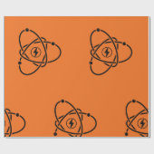 Atom Energy Icon Wrapping Paper Geschenkpapier (Flach)