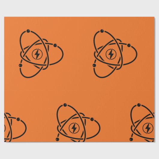 Atom Energy Icon Wrapping Paper Geschenkpapier (Flach)