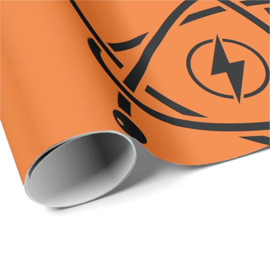 Atom Energy Icon Wrapping Paper Geschenkpapier (Rolleneckpunkt)