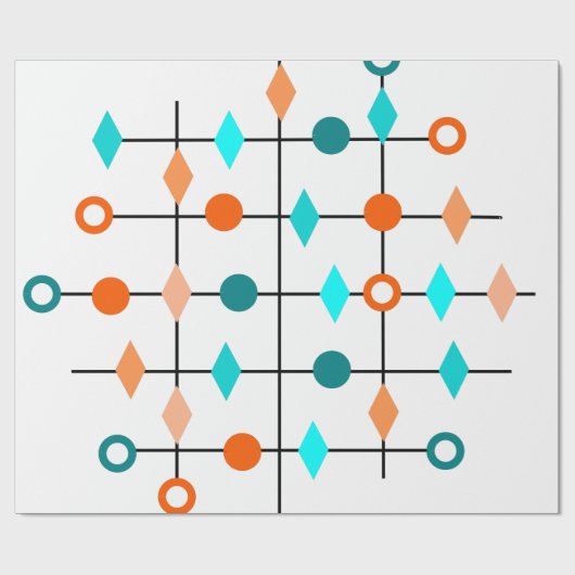 Atom Grid Geschenkpapier (Flach)