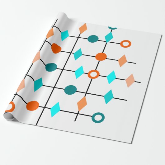 Atom Grid Geschenkpapier (Ungerollt)